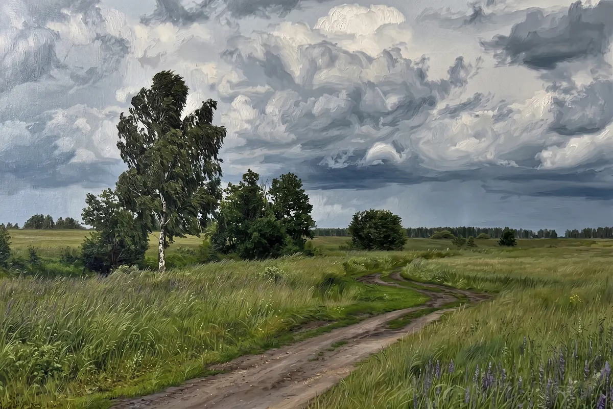 Stormy Country Road