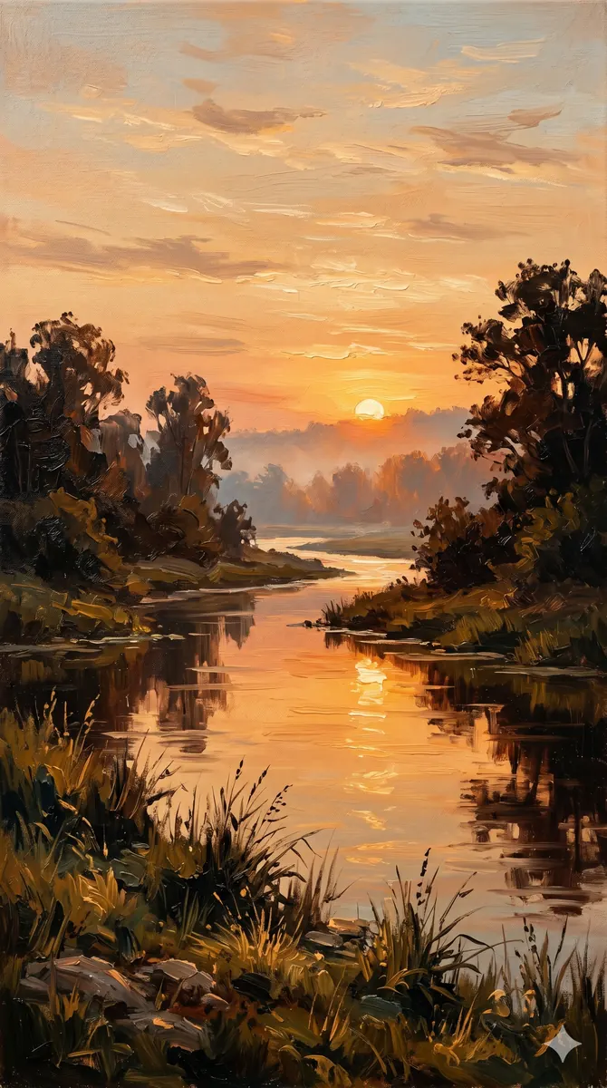 Sunset River Bend