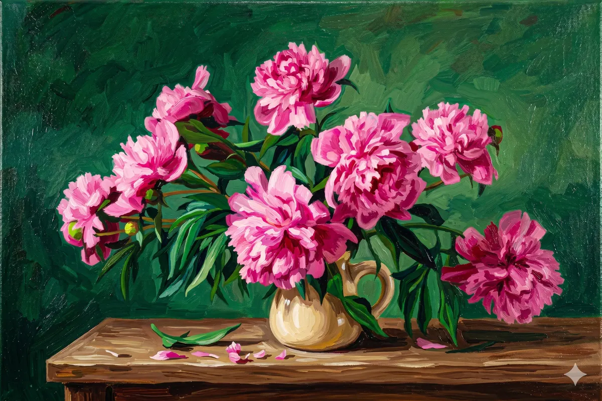 Pink Geraniums Bowl