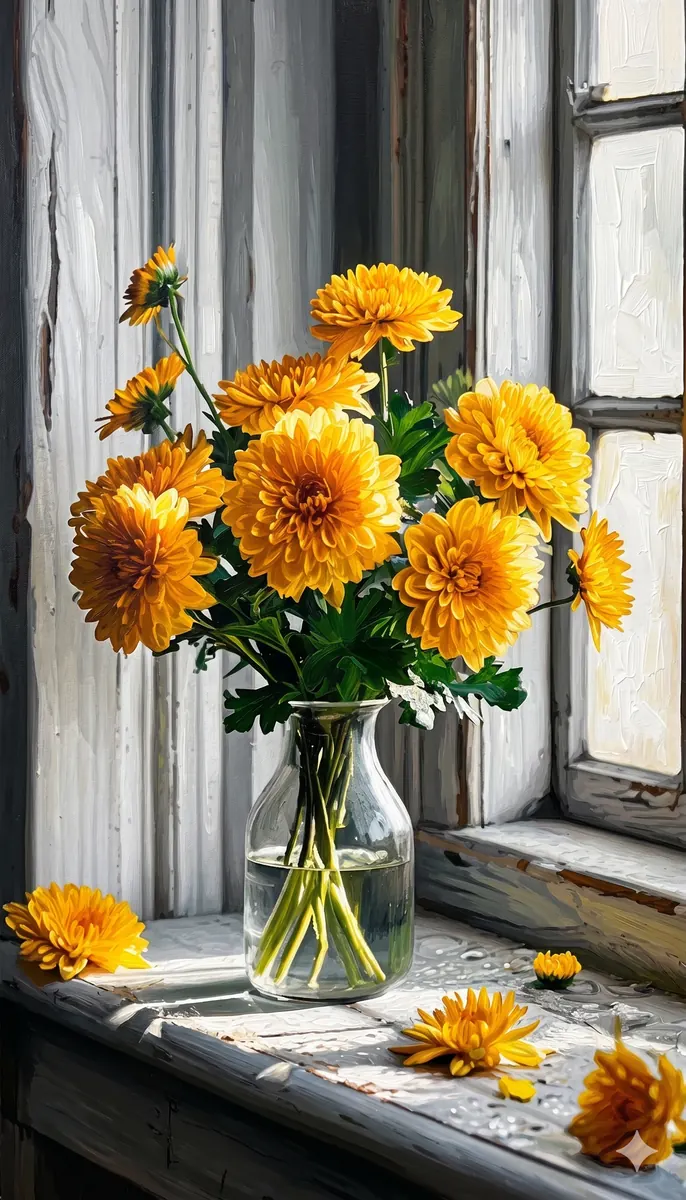 Sunflowers Window Vase
